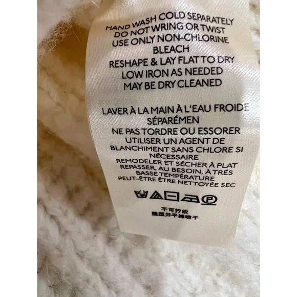 Free People Size S Carter Pullover Sweater Color Ivory MSRP $98 - Picture 10 of 13